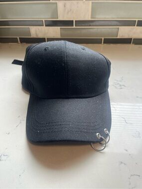 BTS Black Baseball Cap with Double Rings